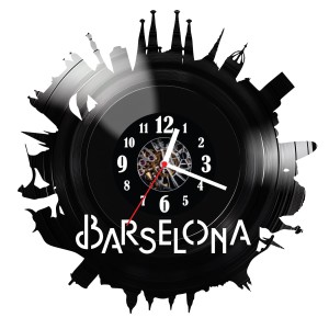 Zegar ścienny z płyty winylowej Barcelona 269.14 