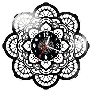 Zegar ścienny z płyty winylowej Mandala 503.14 
