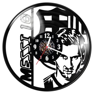 Zegar ścienny z płyty winylowej do salonu kuchni sypialni Messi 278.14