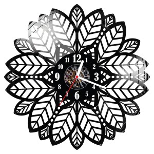 Zegar ścienny z płyty winylowej Kwiat 502.14