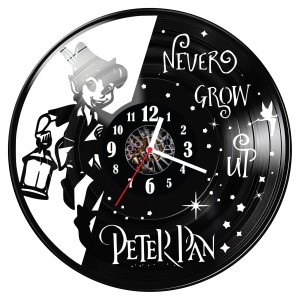 Zegar ścienny z płyty winylowej Piotruś Pan 476.14