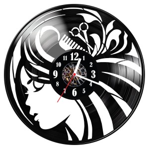 Zegar ścienny z płyty winylowej Fryzjer 302.14 