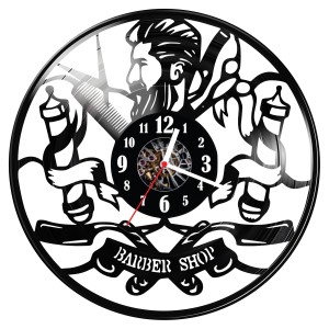 Zegar ścienny z płyty winylowej Barber shop 309.14 