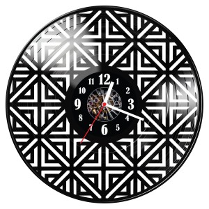 Zegar ścienny z płyty winylowej Geometria 314.14 