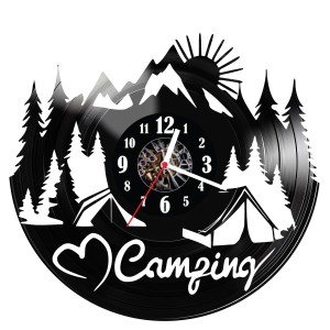 Zegar ścienny z płyty winylowej Camping 318.14 