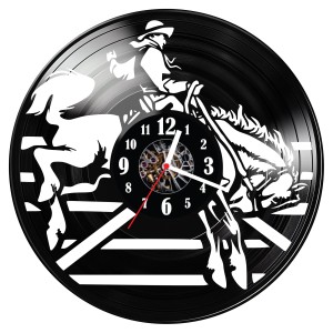Zegar ścienny z płyty winylowej Cowboy 352.14