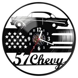 Zegar ścienny z płyty winylowej Chevrolet 354.14 