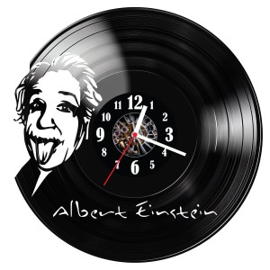 Zegar ścienny z płyty winylowej Albert Einstein 357.14 