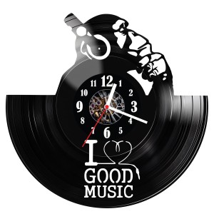 Zegar ścienny z płyty winylowej I love good music 552.14