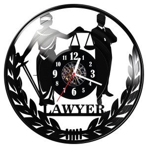 Zegar ścienny z płyty winylowej Prawnik 559.14