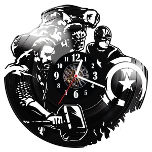 Zegar ścienny z płyty winylowej Avengers 593.14