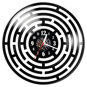 Zegar ścienny z płyty winylowej Labirynt 603.14