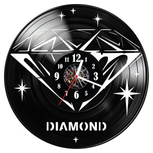 Zegar ścienny z płyty winylowej Diament 699.14