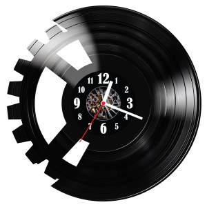 Zegar ścienny z płyty winylowej Zębatka 695.14