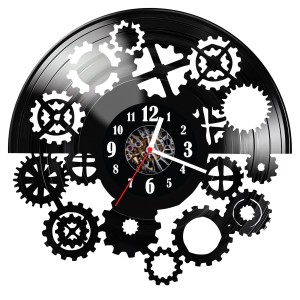 Zegar ścienny z płyty winylowej Mechanizm 694.14