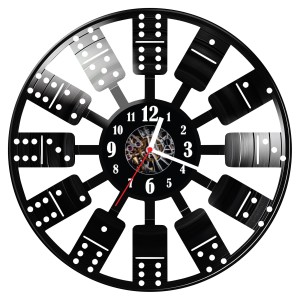 Zegar ścienny z płyty winylowej Domino 693.14