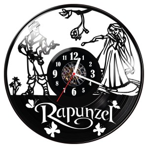 Zegar ścienny z płyty winylowej Roszpunka 636.14