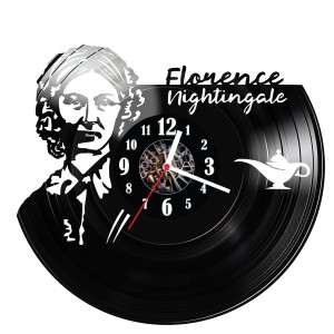 Zegar ścienny z płyty winylowej Florence Nightingale 612.14