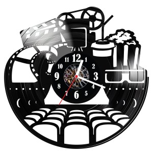 Zegar ścienny z płyty winylowej Kino 609.14