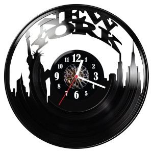Zegar ścienny z płyty winylowej New York 709.14