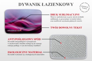 DYWANIK ŁAZIENKOWY  75x45cm z twoim tekstem  50 wzorów 20