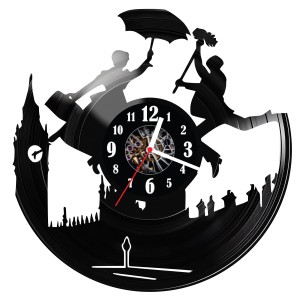 Zegar ścienny z płyty winylowej Mary Poppins 761.14