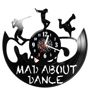Zegar ścienny z płyty winylowej Mad about dance 779.14
