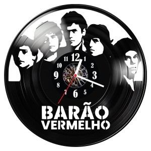Zegar ścienny z płyty winylowej Barao Vermelho 840.14