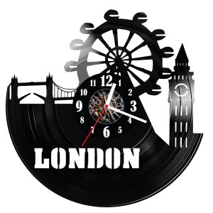 Zegar ścienny z płyty winylowej Londyn 880.14