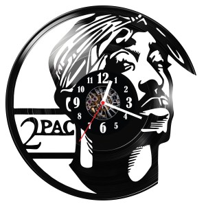 Zegar ścienny z płyty winylowej Tupac 881.14