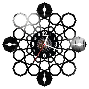 Zegar ścienny z płyty winylowej Geometria 888.14