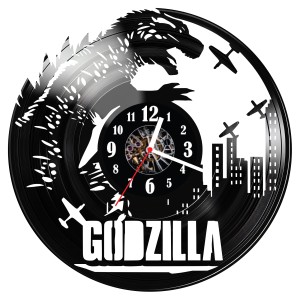 Zegar ścienny z płyty winylowej Godzilla 910.14
