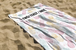 RĘCZNIK Ananasy z twoim dowolnym tekstem 140x75 106G