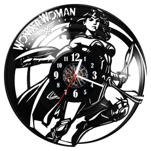 Zegar ścienny z płyty winylowej Wonder Woman 916.14