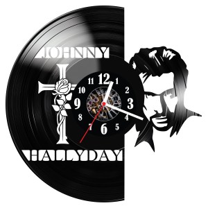 Zegar ścienny z płyty winylowej Johnny Hallyday 961.14