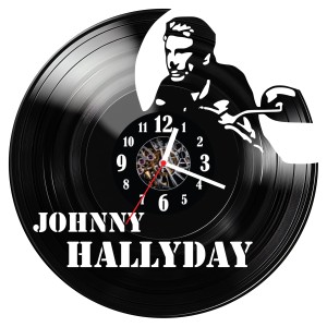 Zegar ścienny z płyty winylowej Johnny Hallyday 962.14