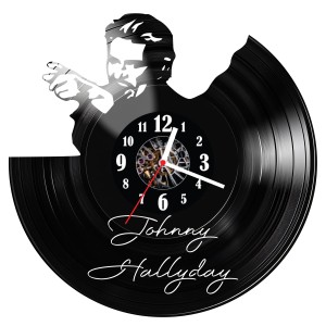 Zegar ścienny z płyty winylowej Johny Hallyday 963.14