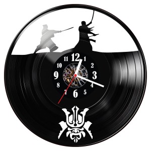 Zegar ścienny z płyty winylowej Samurai 991.14