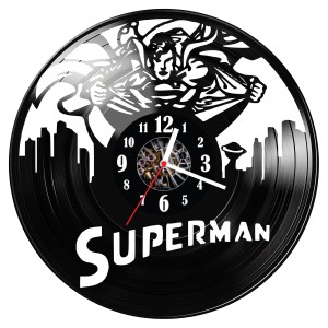Zegar ścienny z płyty winylowej Superman 1019.14
