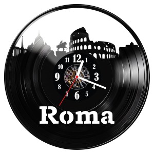 Zegar ścienny z płyty winylowej Rzym 1034.14