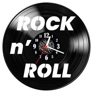 Zegar ścienny z płyty winylowej Rock n roll 1046.14