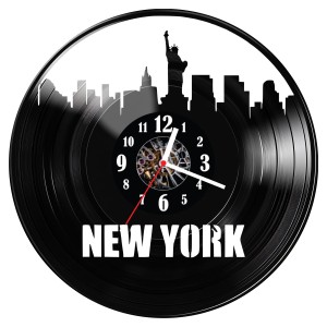 Zegar ścienny z płyty winylowej New York 1082.14