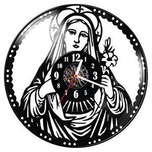 Zegar ścienny z płyty winylowej Maryja 1089.14