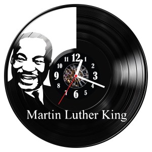 Zegar ścienny z płyty winylowej Martin Luther King 1117.14