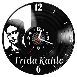 Zegar ścienny z płyty winylowej Frida Kahlo 1121.14