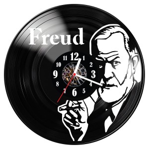 Zegar ścienny z płyty winylowej  Sigmund Freud 1124.14