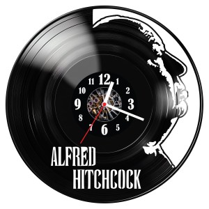 Zegar ścienny z płyty winylowej Alfred Hitchcock 1137.14
