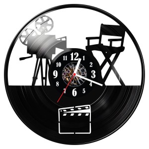 Zegar ścienny z płyty winylowej Film 1142.14