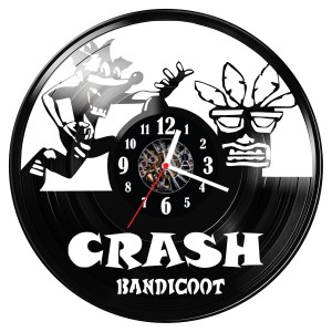 Zegar ścienny z płyty winylowej Crash Bandicoot 1146.14