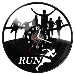 Zegar ścienny z płyty winylowej Bieg 1149.14